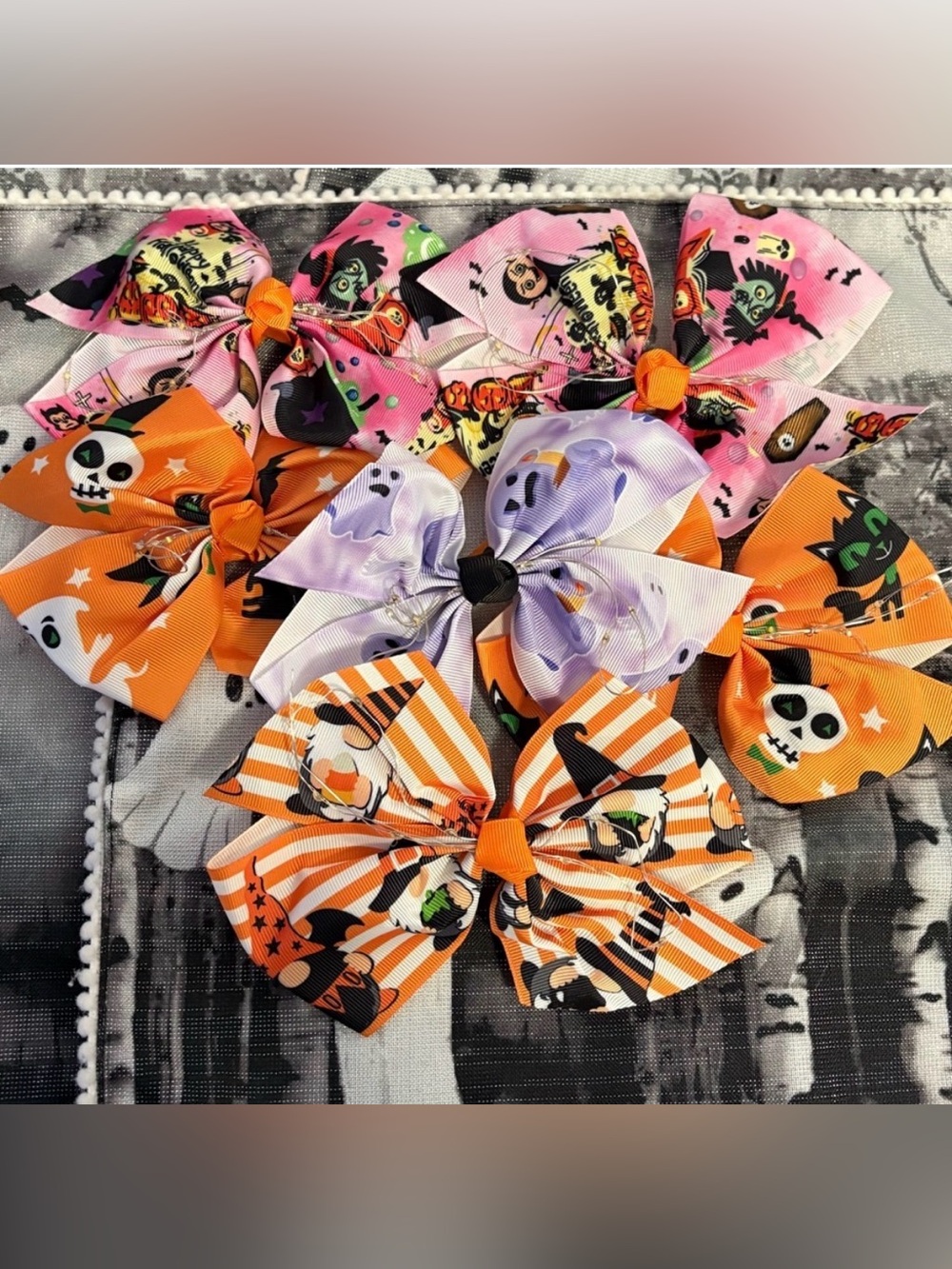 LED Halloween Hair Bows (Pick one)